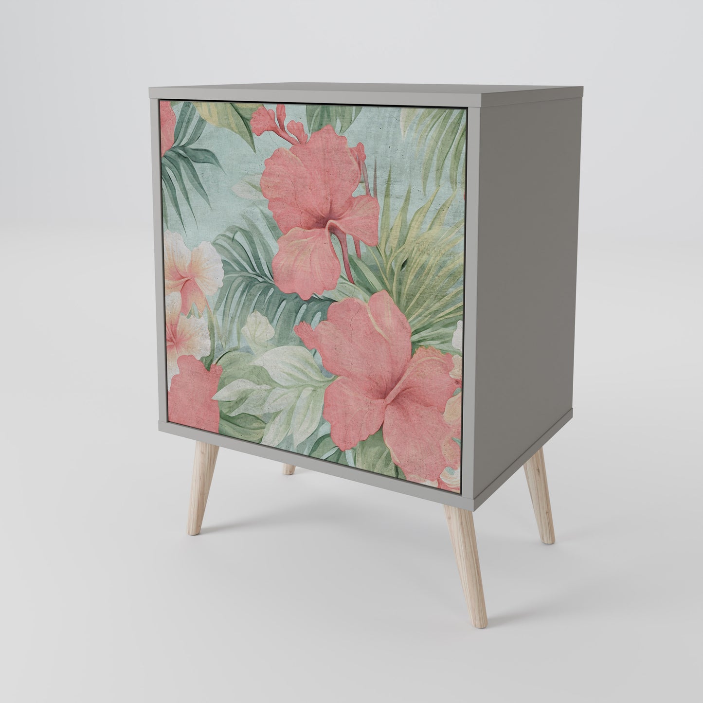 Credenza HAWAIIAN SPIRIT a 1 anta con finitura grigia
