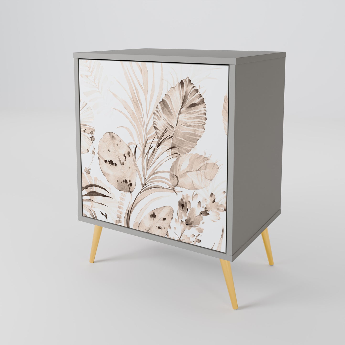 Credenza WILD TENDERNESS a 1 anta con finitura grigia