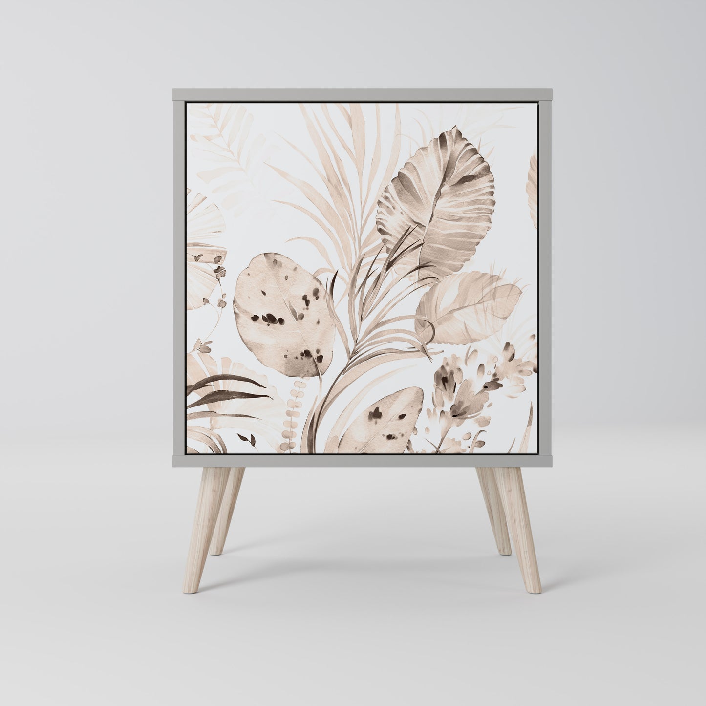 Credenza WILD TENDERNESS a 1 anta con finitura grigia