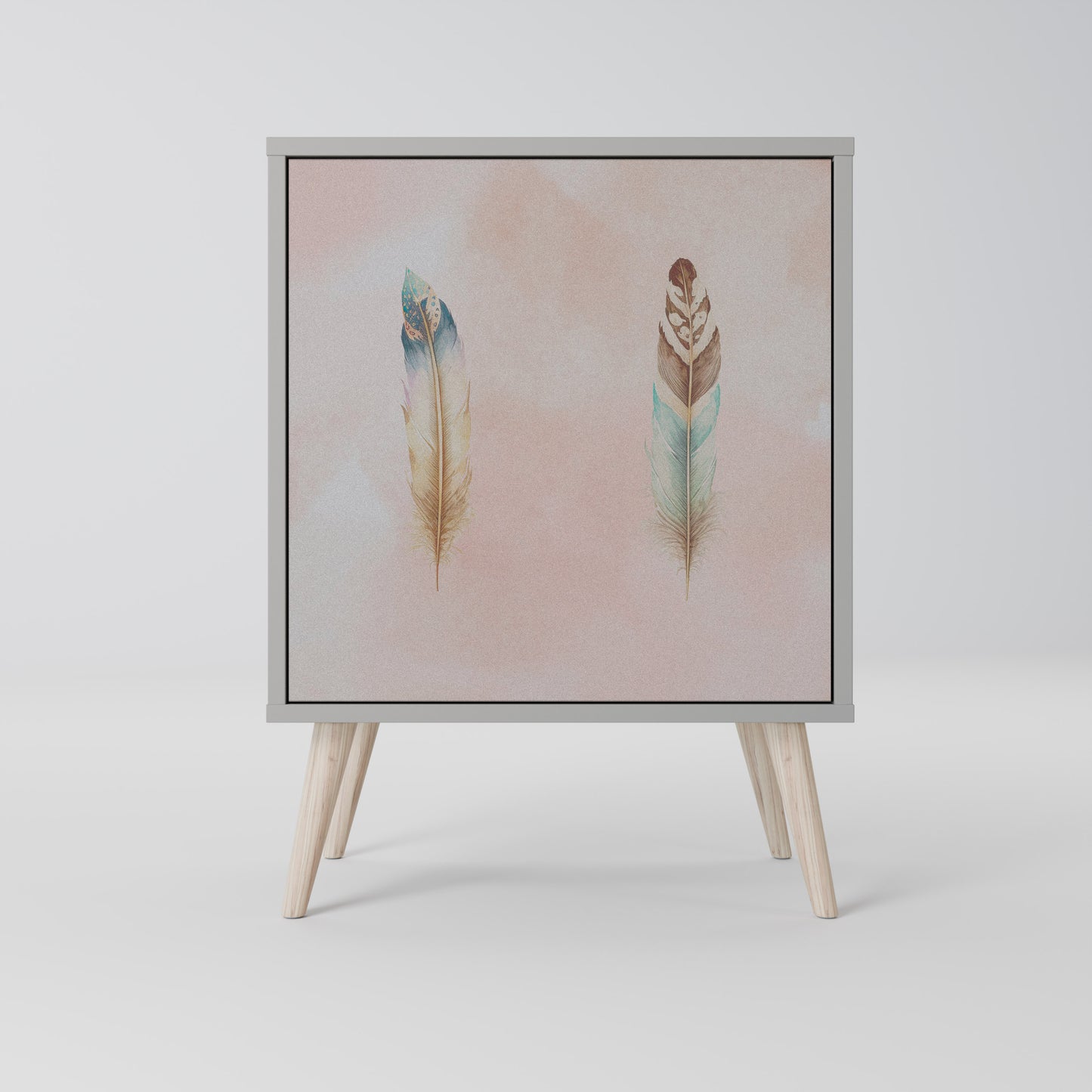 Credenza THE DELIQUESCE a 1 anta con finitura grigia