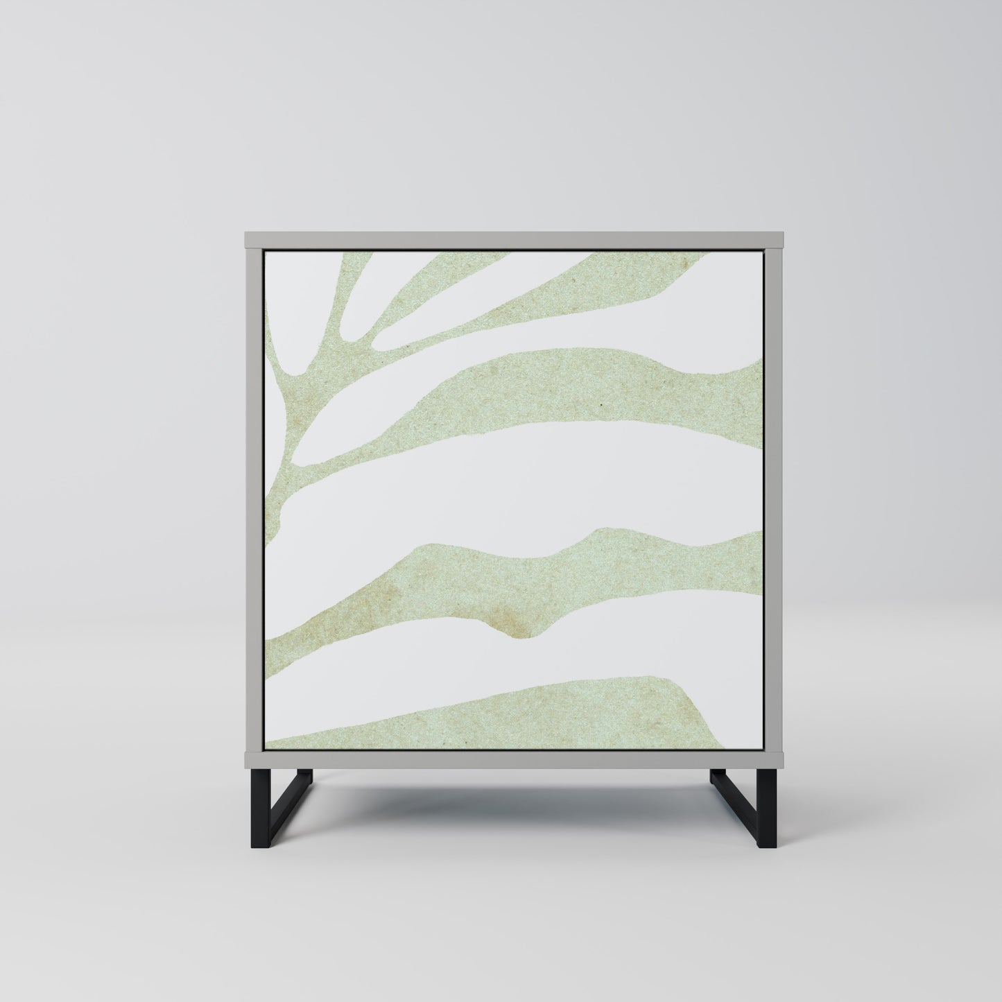 BOTANICAL SPARK 1-Door Sideboard in Grey Finish