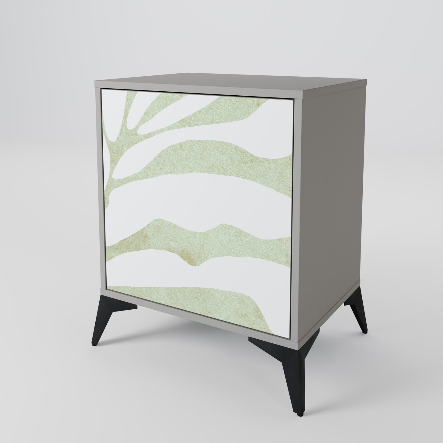 BOTANICAL SPARK 1-Door Sideboard in Grey Finish