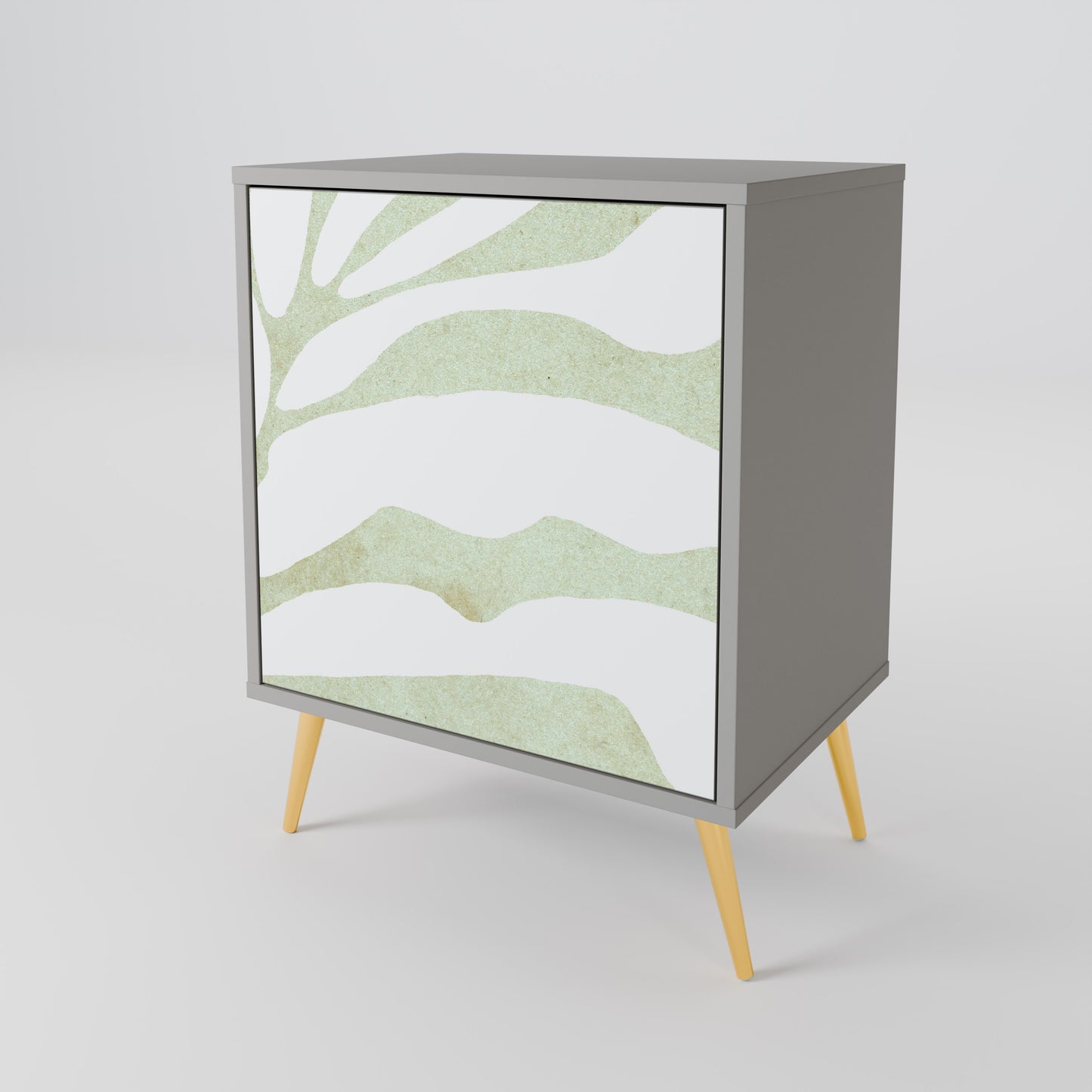 BOTANICAL SPARK 1-Door Sideboard in Grey Finish
