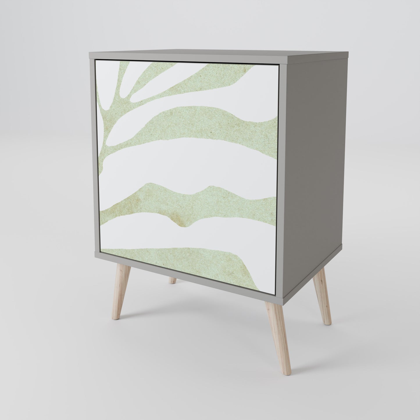 BOTANICAL SPARK 1-Door Sideboard in Grey Finish