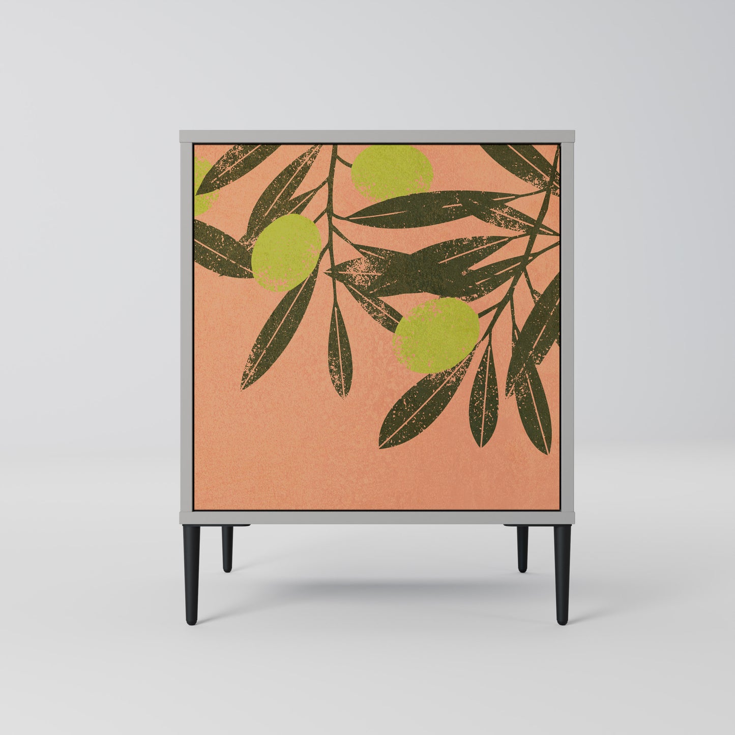 JUICY OLIVES 1-Door Sideboard in Grey Finish