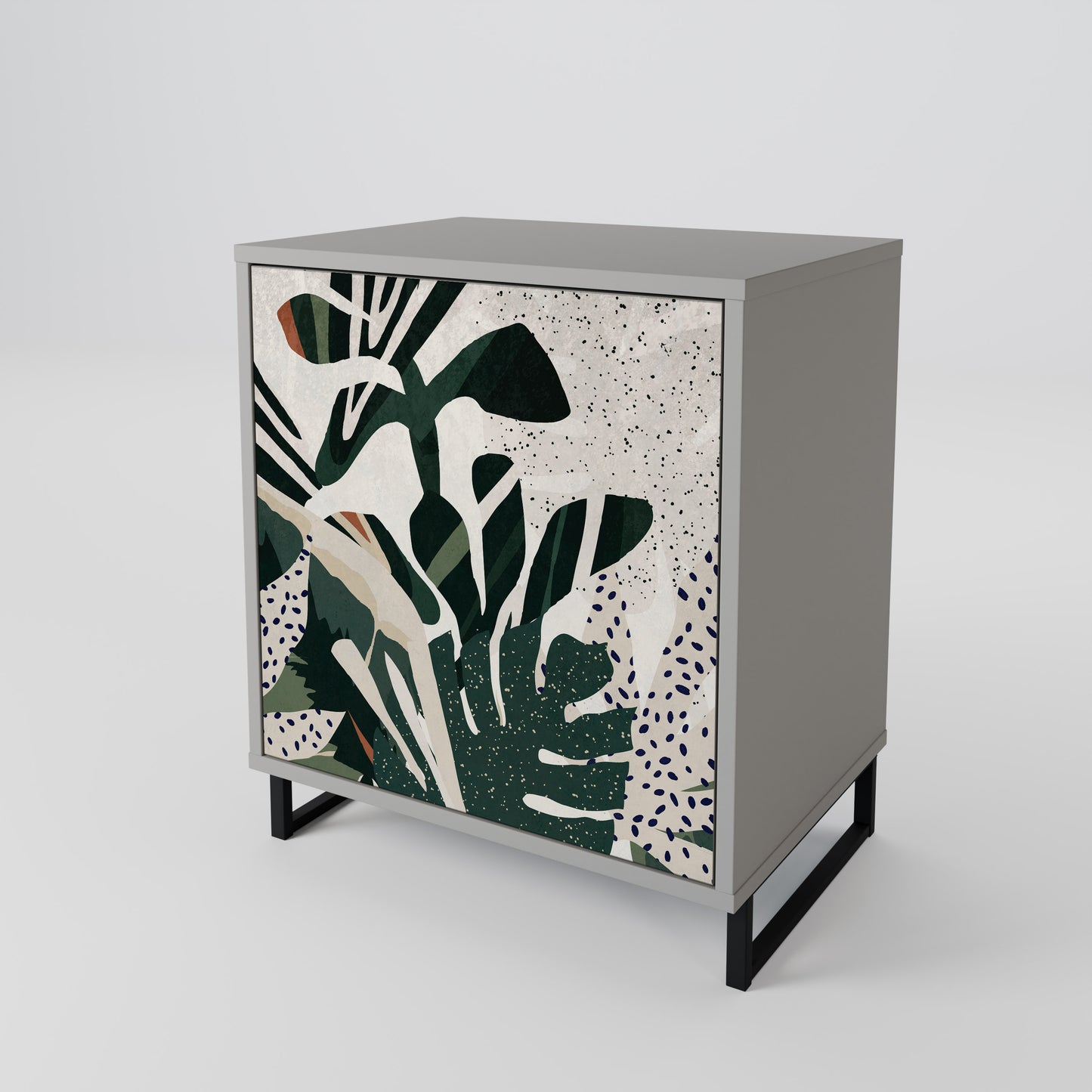 VERDURE FORMATION 1-Door Sideboard in Grey Finish
