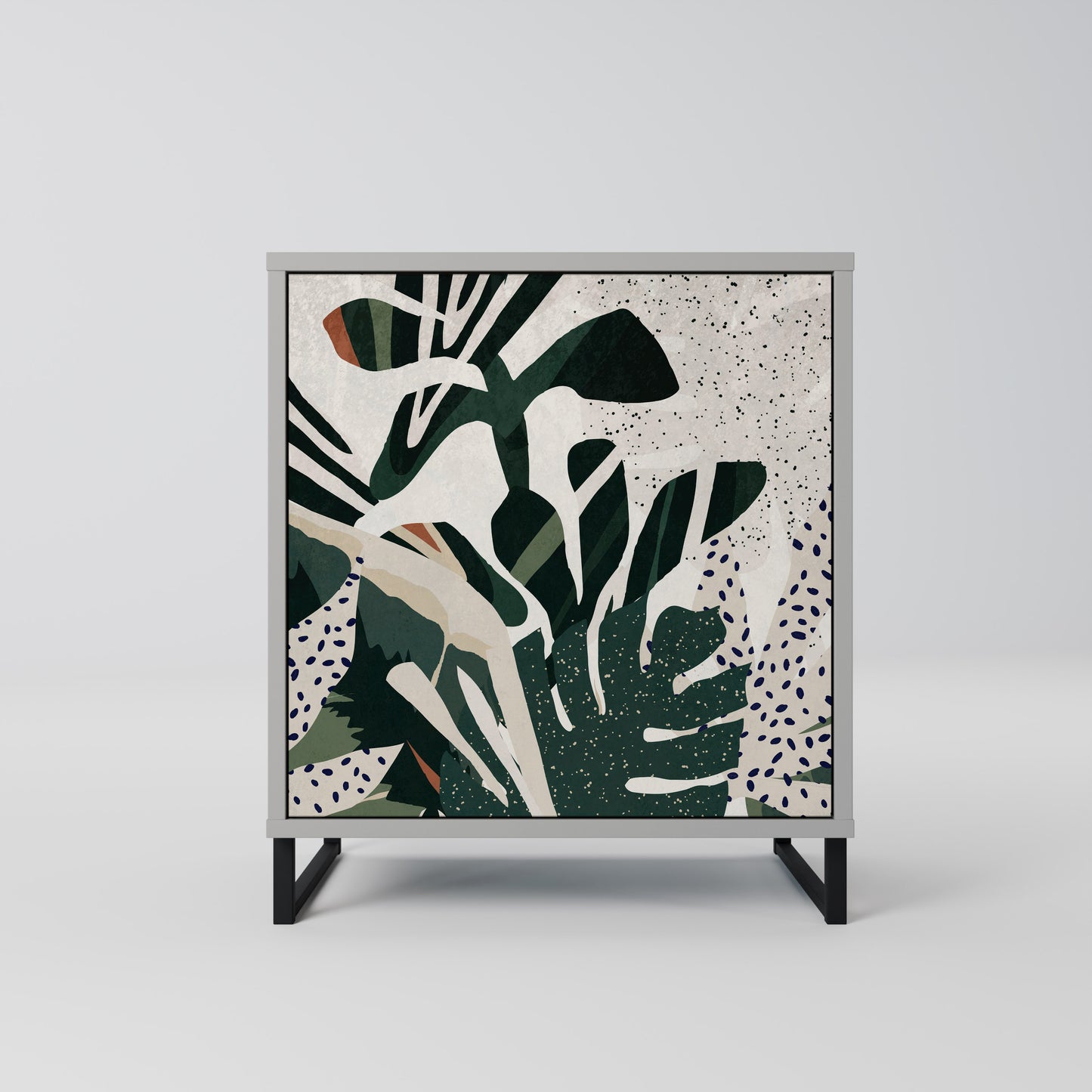 VERDURE FORMATION 1-Door Sideboard in Grey Finish