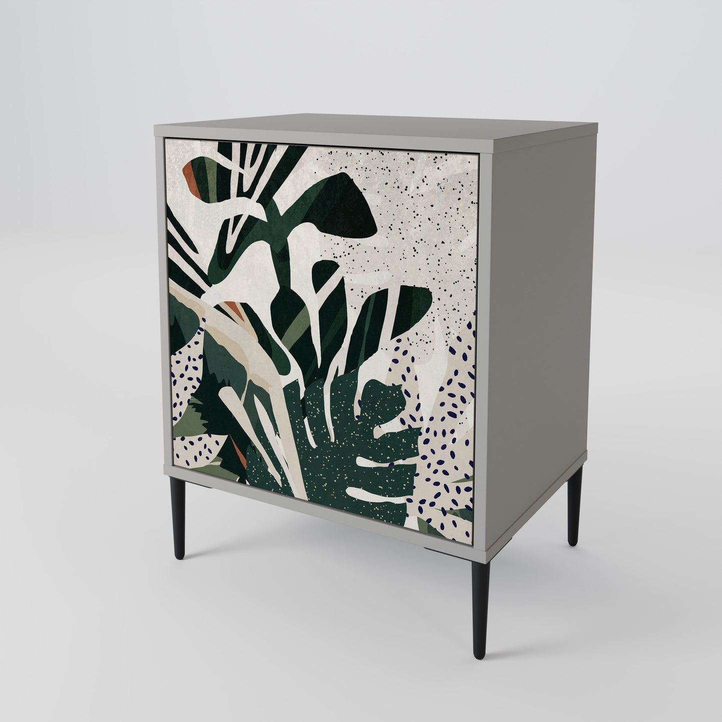 VERDURE FORMATION 1-Door Sideboard in Grey Finish