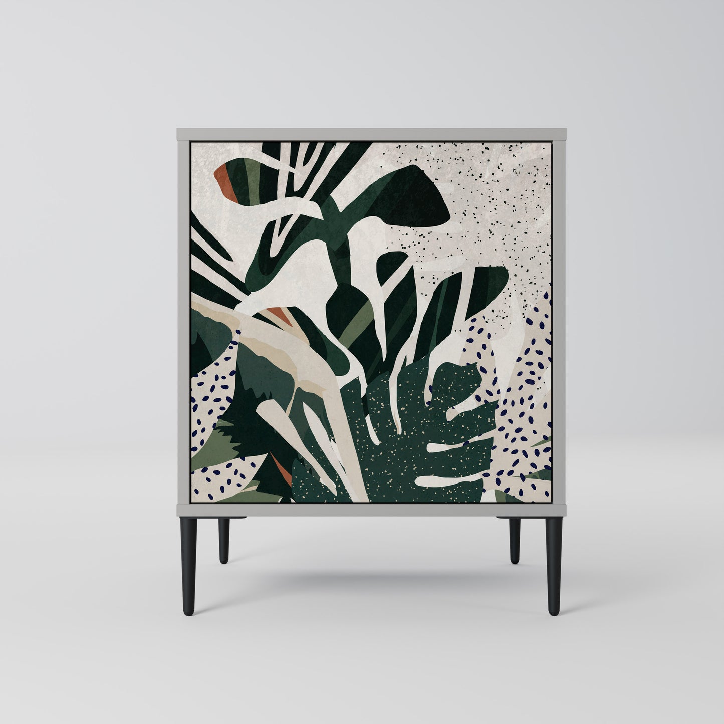 VERDURE FORMATION 1-Door Sideboard in Grey Finish