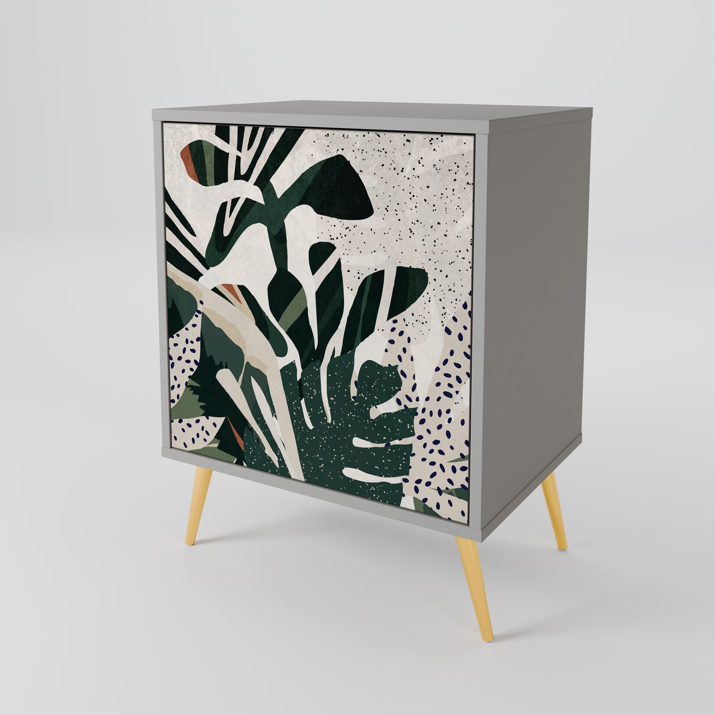 VERDURE FORMATION 1-Door Sideboard in Grey Finish