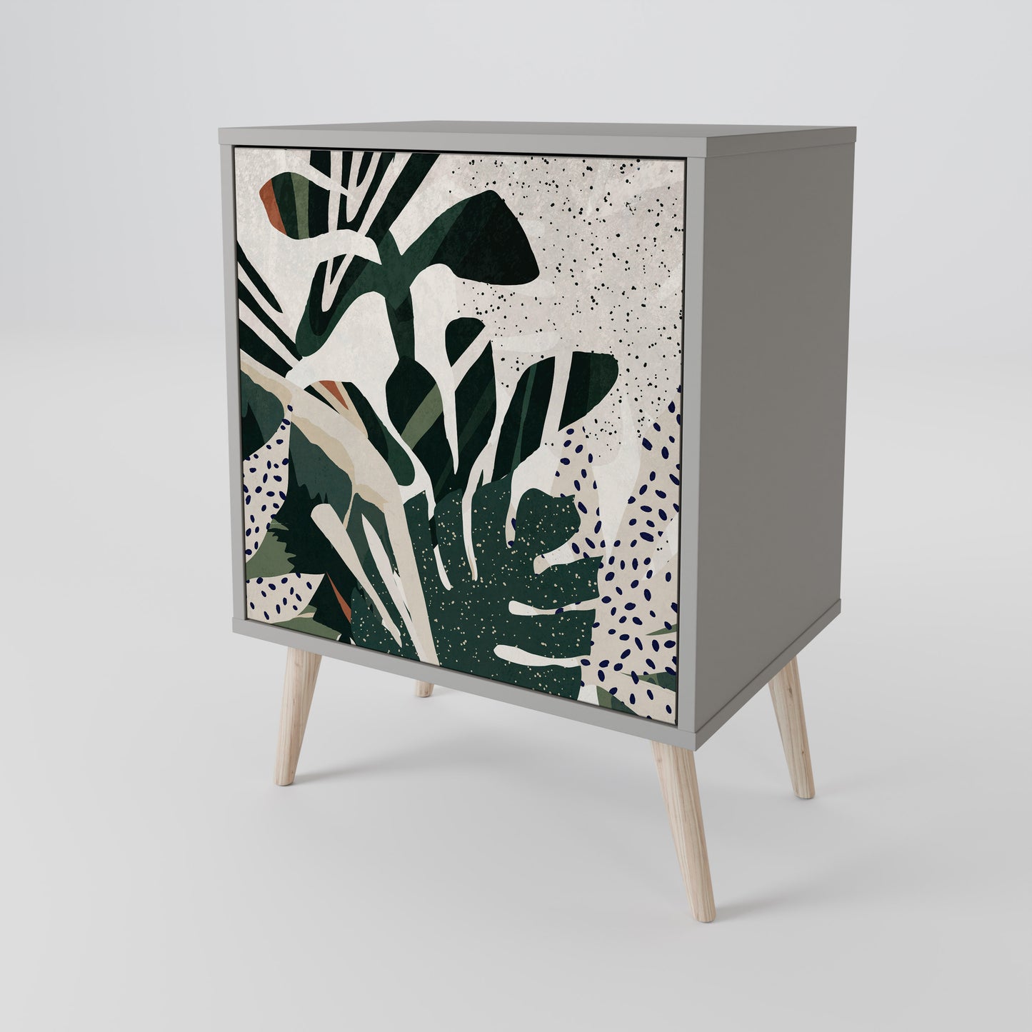 VERDURE FORMATION 1-Door Sideboard in Grey Finish