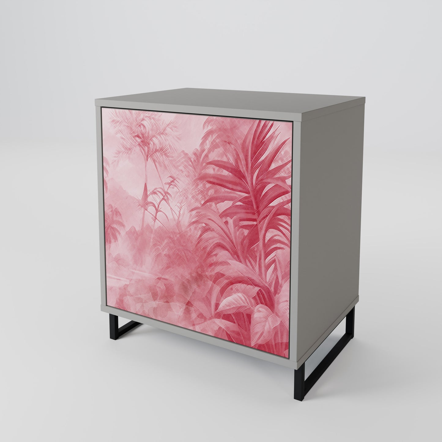 SWEET TROPICS 1-Door Sideboard in Grey Finish