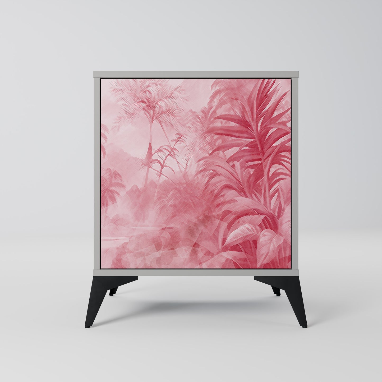 SWEET TROPICS 1-Door Sideboard in Grey Finish