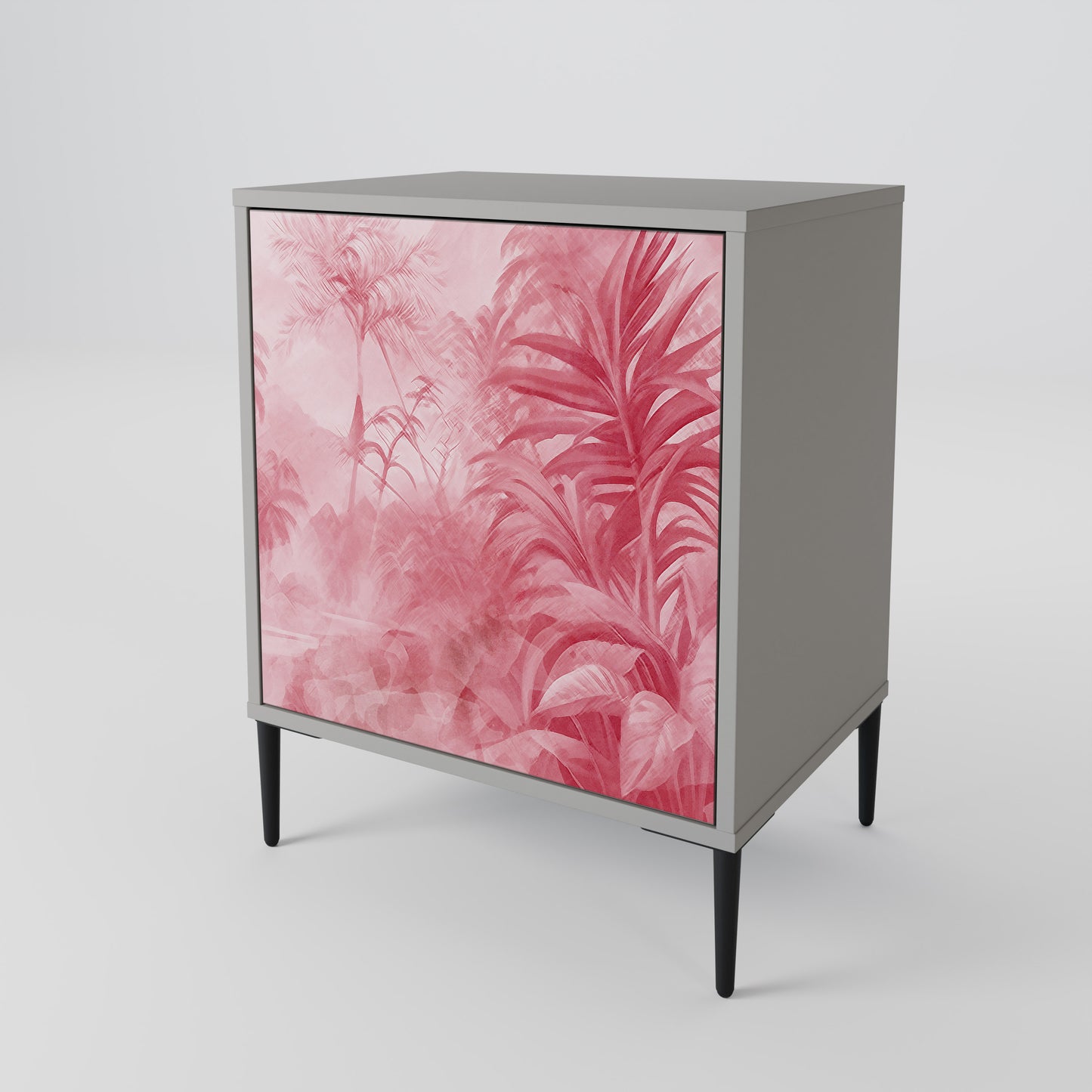SWEET TROPICS 1-Door Sideboard in Grey Finish