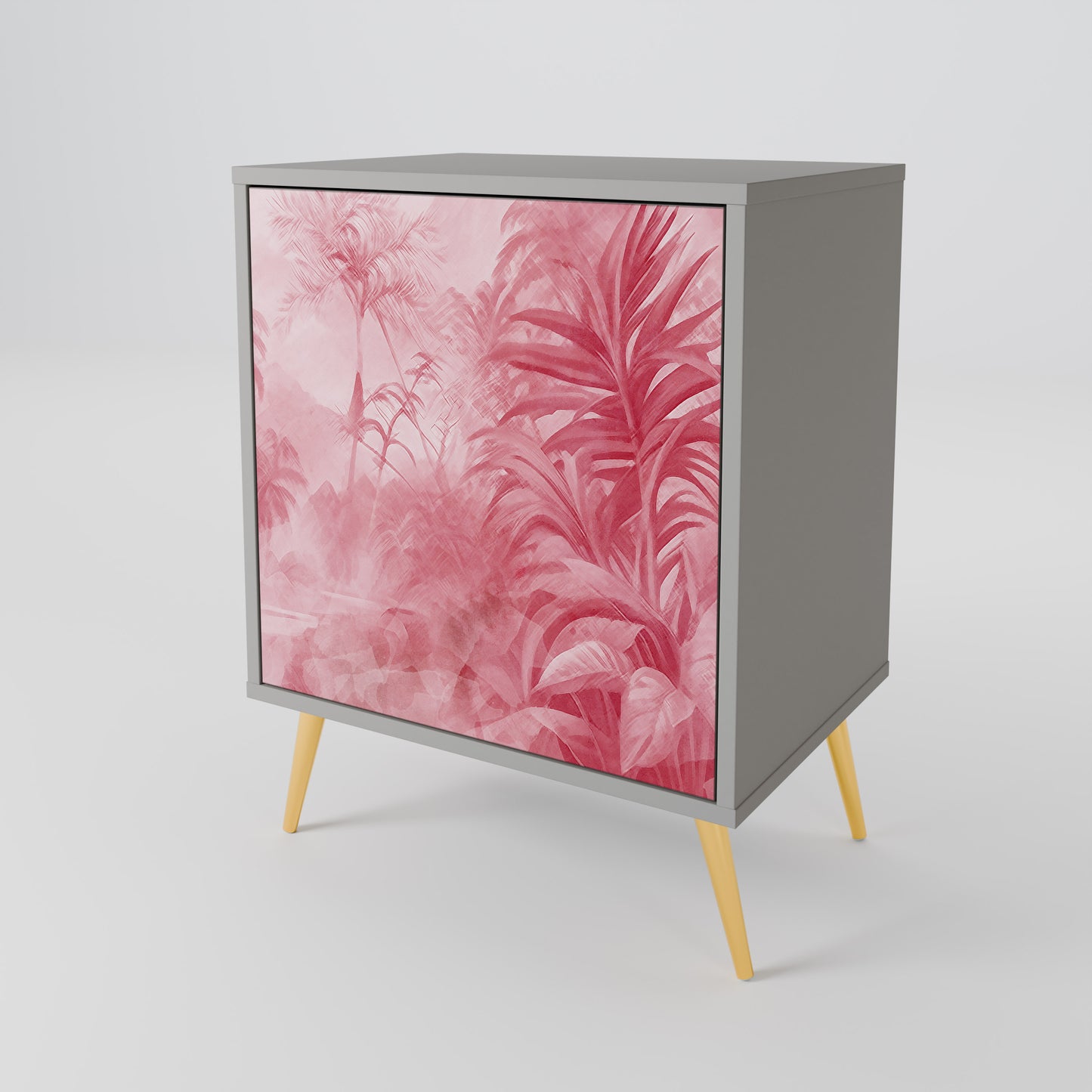 SWEET TROPICS 1-Door Sideboard in Grey Finish
