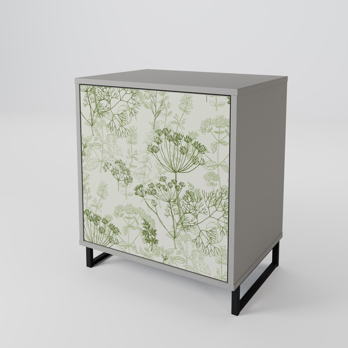 FENNEL BALDACHIN 1-Door Sideboard in Grey Finish