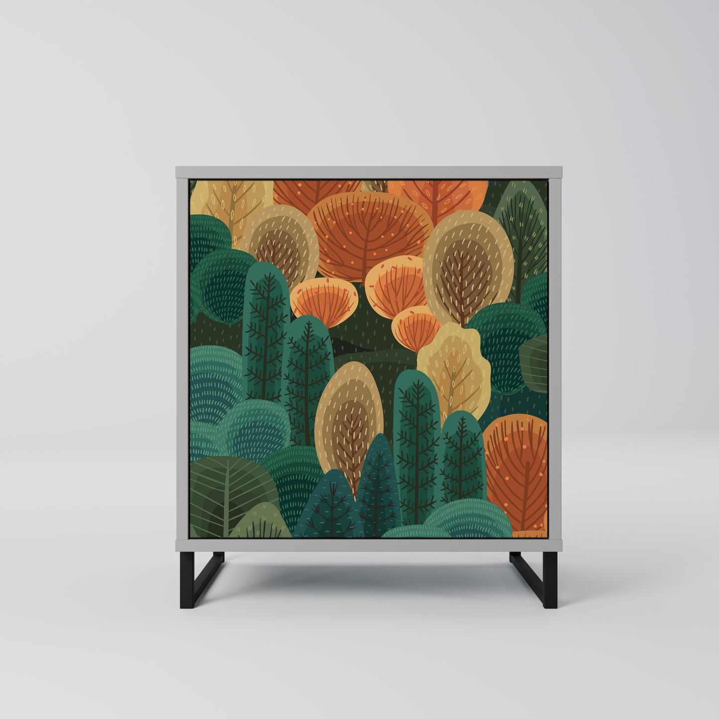 Credenza AUTUMN KALEIDOSCOPE a 1 anta con finitura grigia