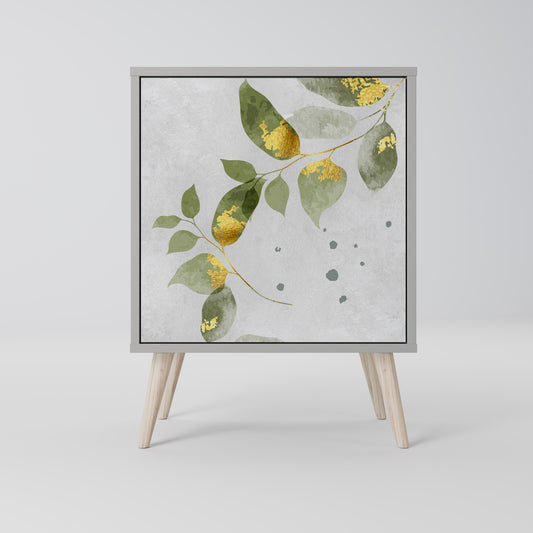 ELEGANT BOTANICS 1-Door Sideboard in Grey Finish