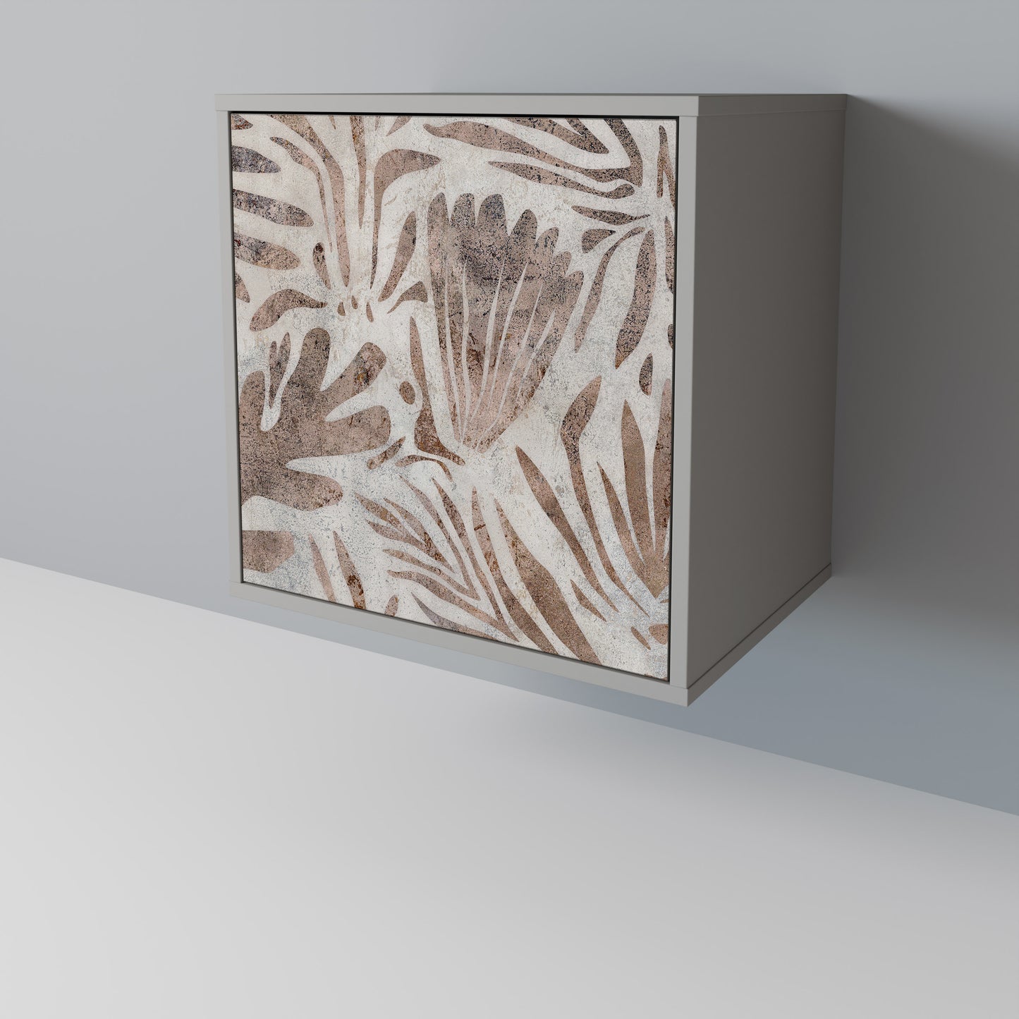 Credenza PASSING TIME a 1 anta con finitura grigia