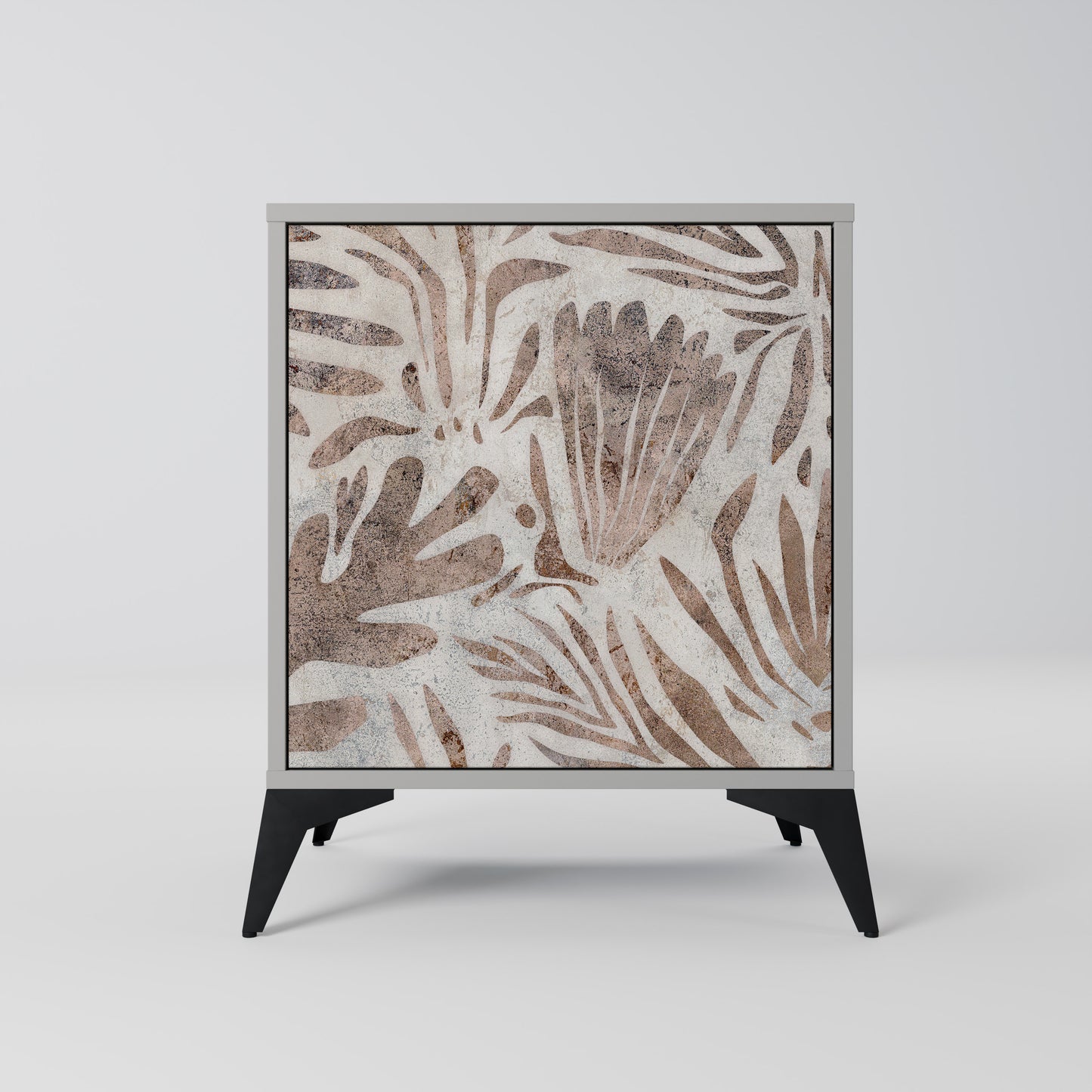 Credenza PASSING TIME a 1 anta con finitura grigia