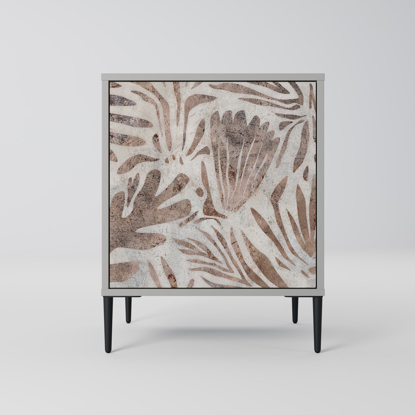 Credenza PASSING TIME a 1 anta con finitura grigia