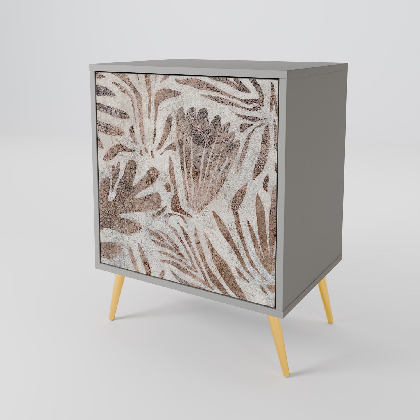 Credenza PASSING TIME a 1 anta con finitura grigia