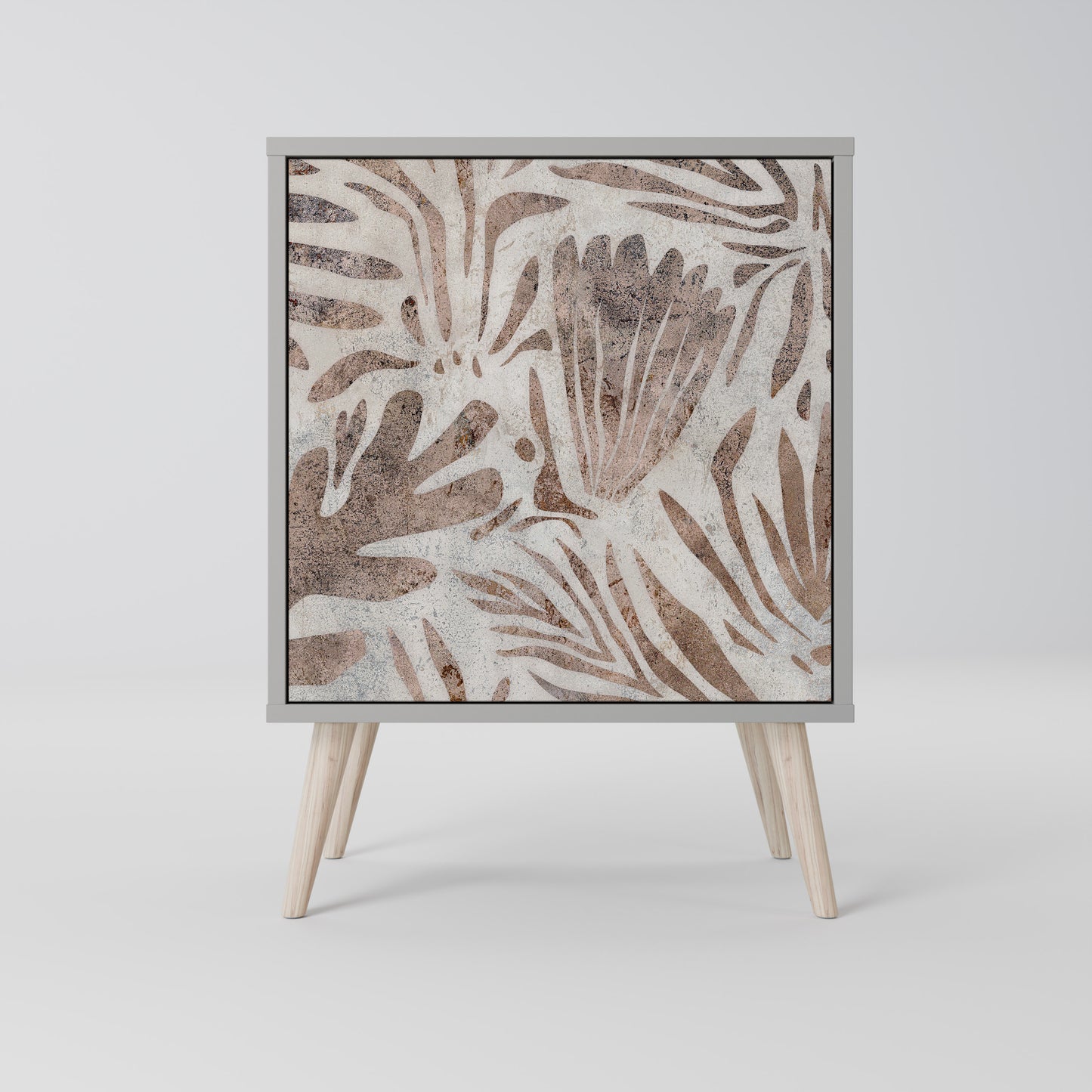 Credenza PASSING TIME a 1 anta con finitura grigia