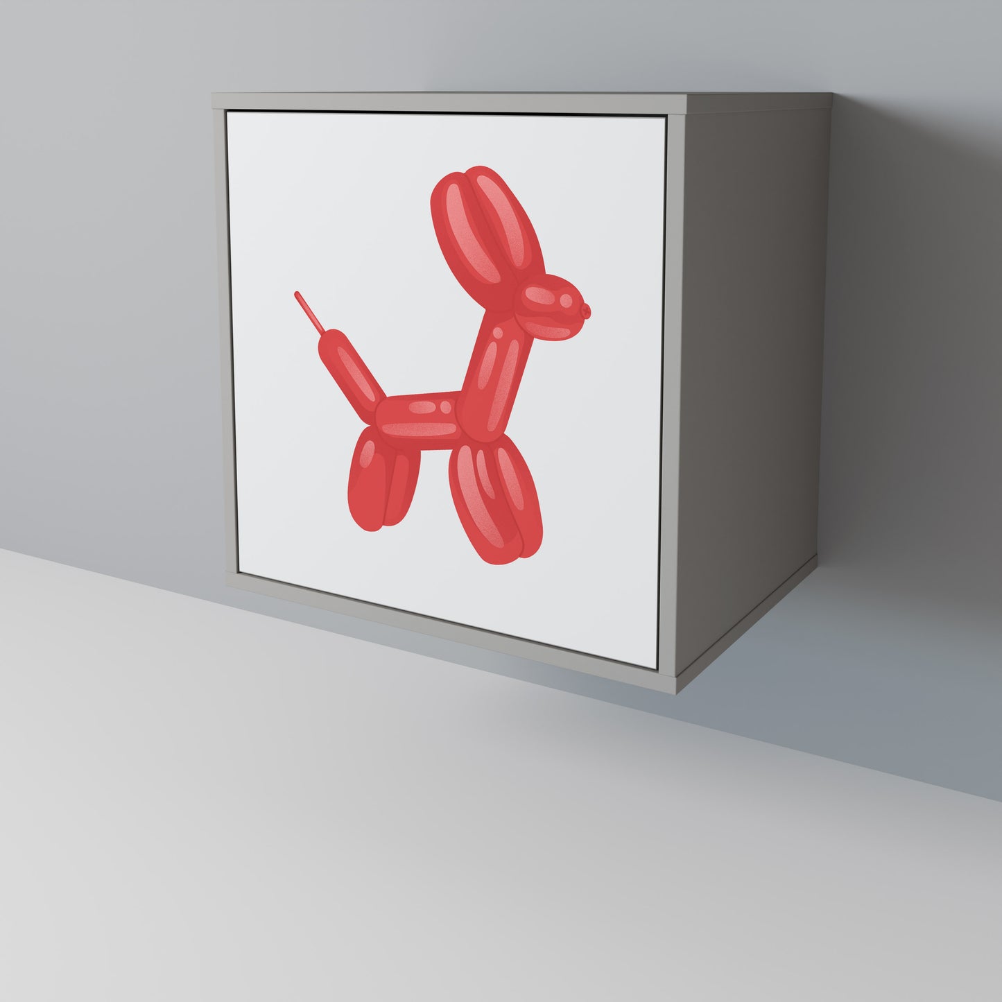 Credenza a 1 anta CHILDHOOD MEMORY in finitura grigia