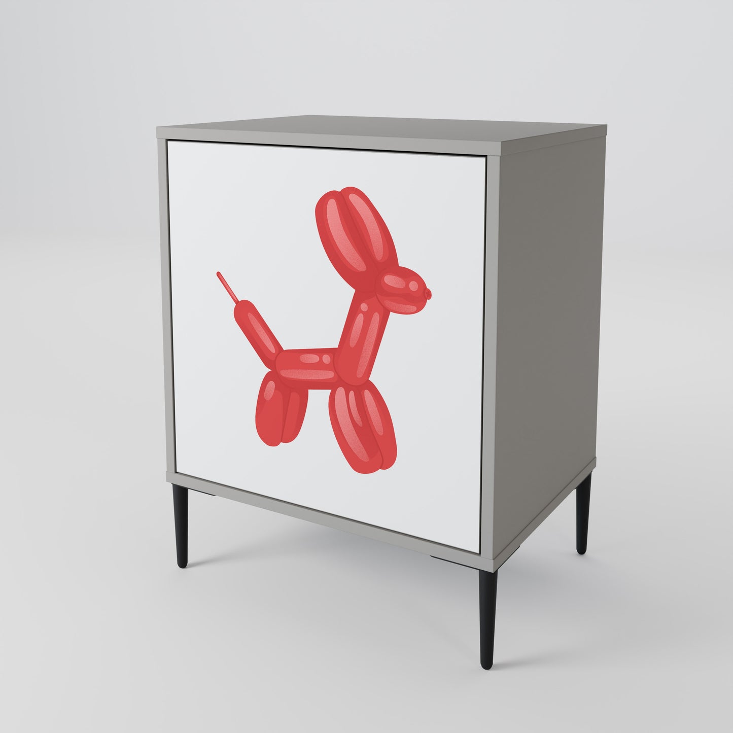 Credenza a 1 anta CHILDHOOD MEMORY in finitura grigia