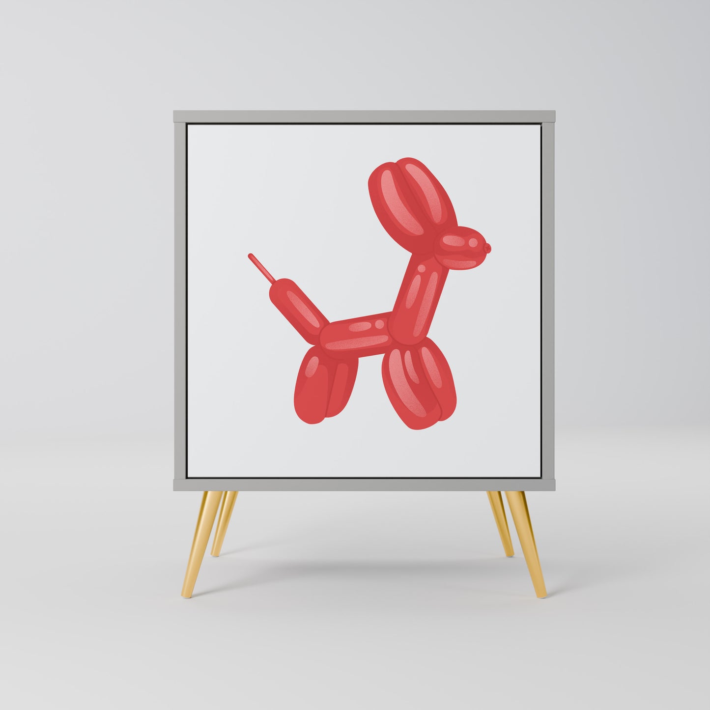 Credenza a 1 anta CHILDHOOD MEMORY in finitura grigia