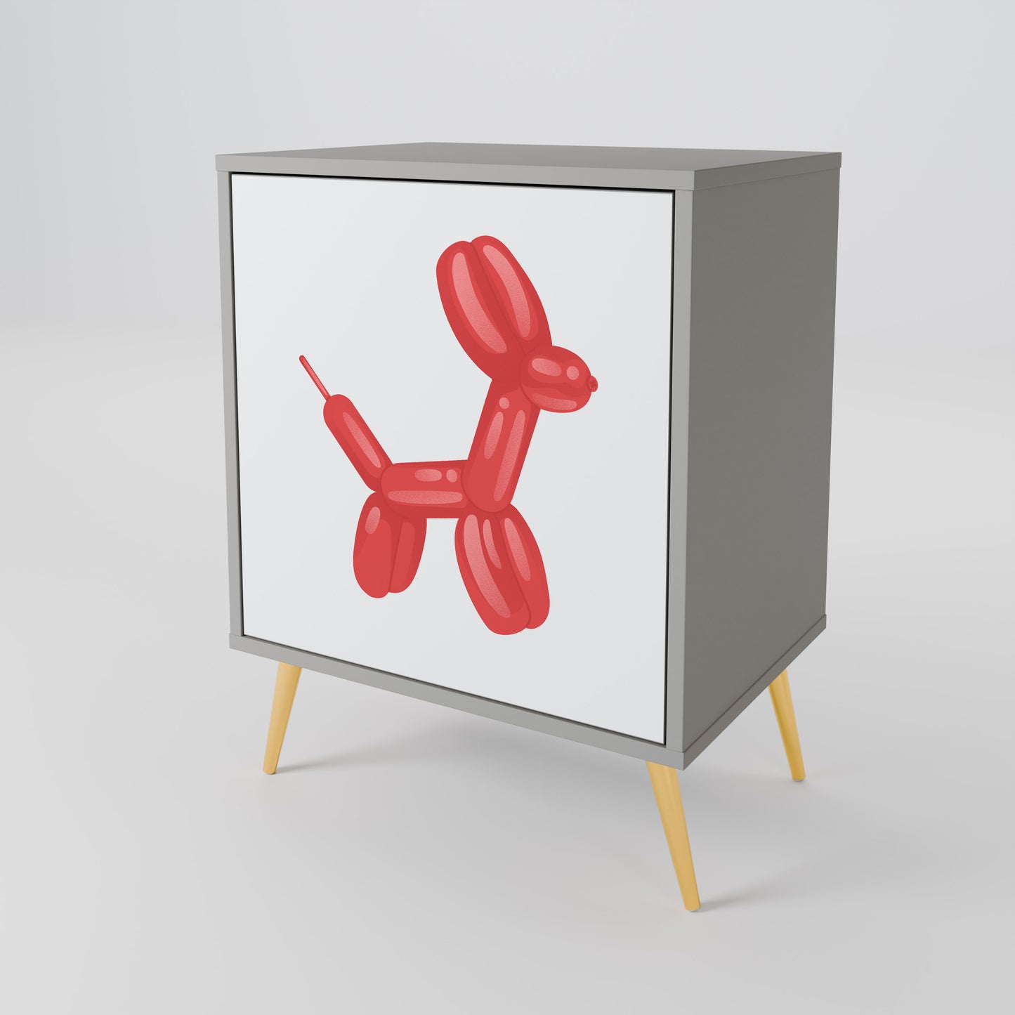 Credenza a 1 anta CHILDHOOD MEMORY in finitura grigia