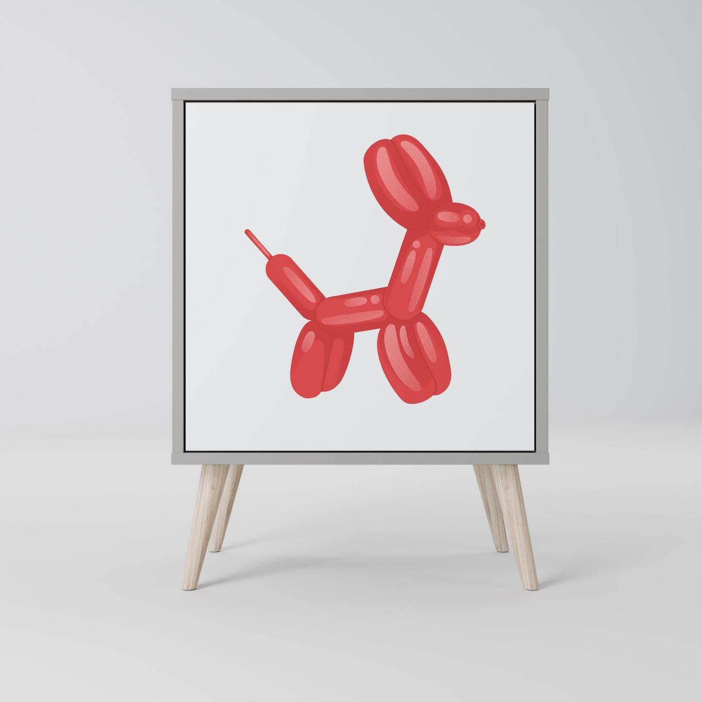 Credenza a 1 anta CHILDHOOD MEMORY in finitura grigia