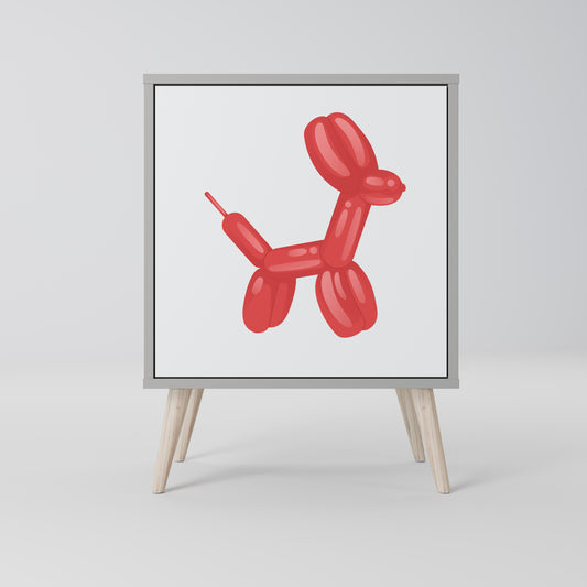 Credenza a 1 anta CHILDHOOD MEMORY in finitura grigia