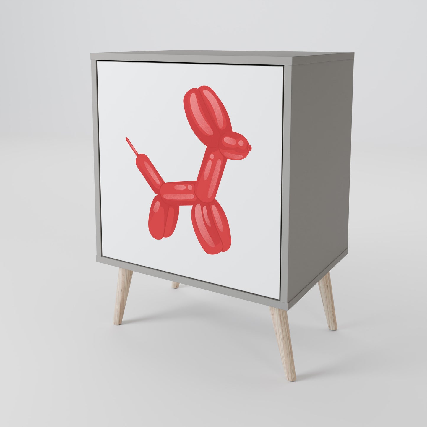 Credenza a 1 anta CHILDHOOD MEMORY in finitura grigia