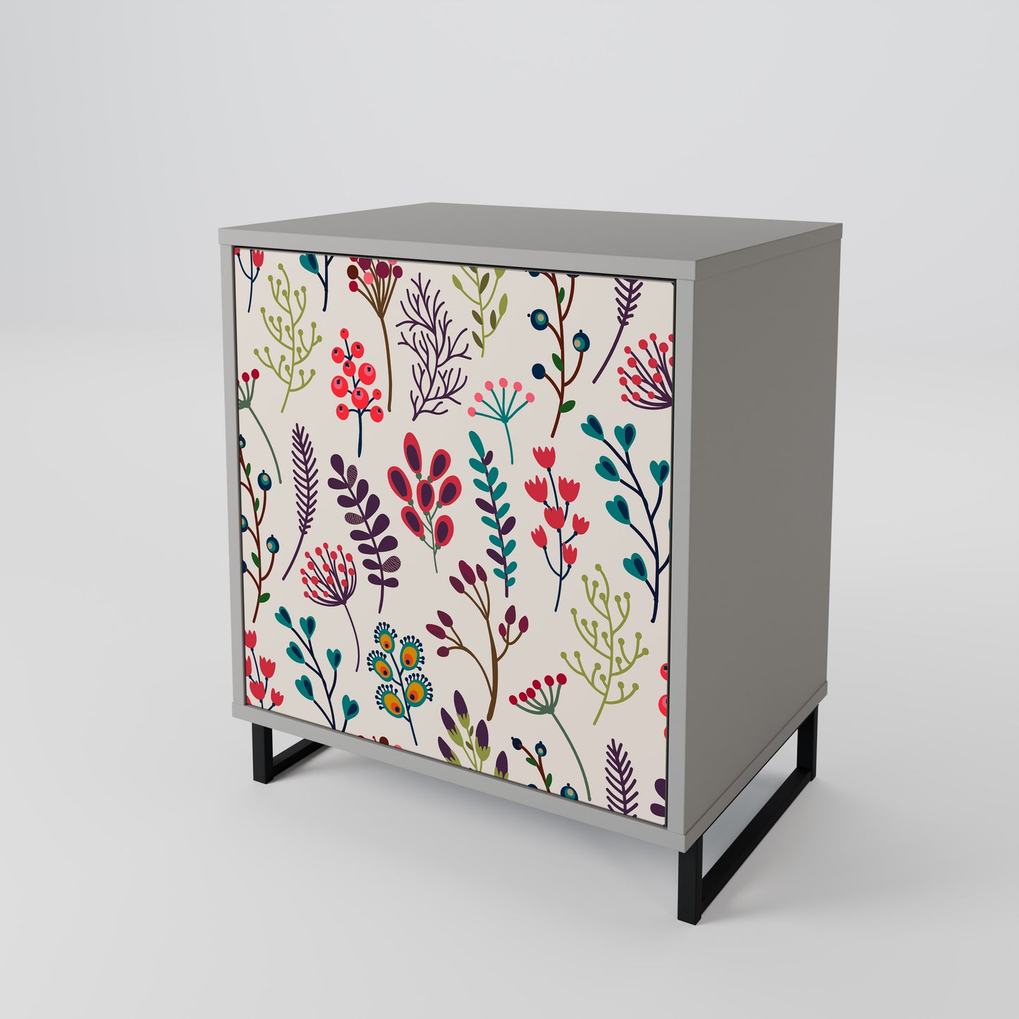 Credenza AUTUMN SUNDRIES a 1 anta con finitura grigia
