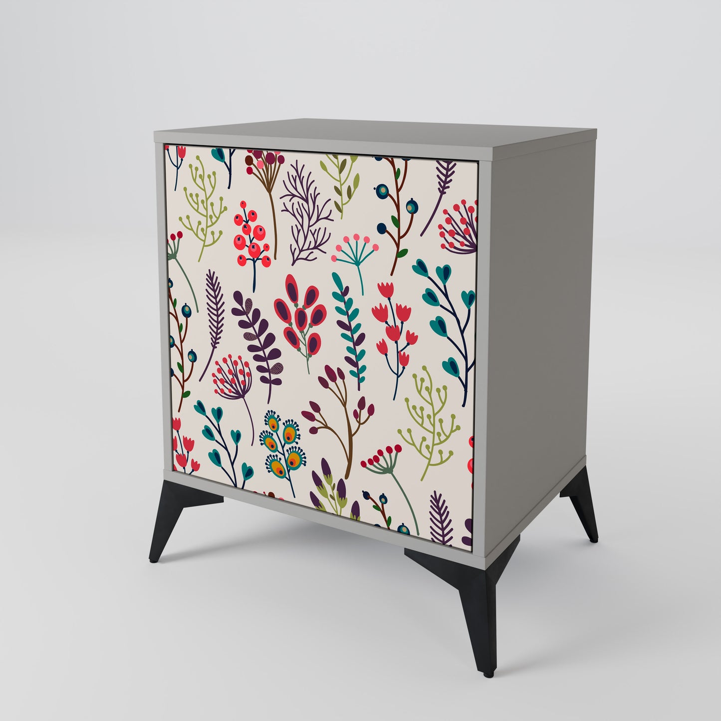 Credenza AUTUMN SUNDRIES a 1 anta con finitura grigia