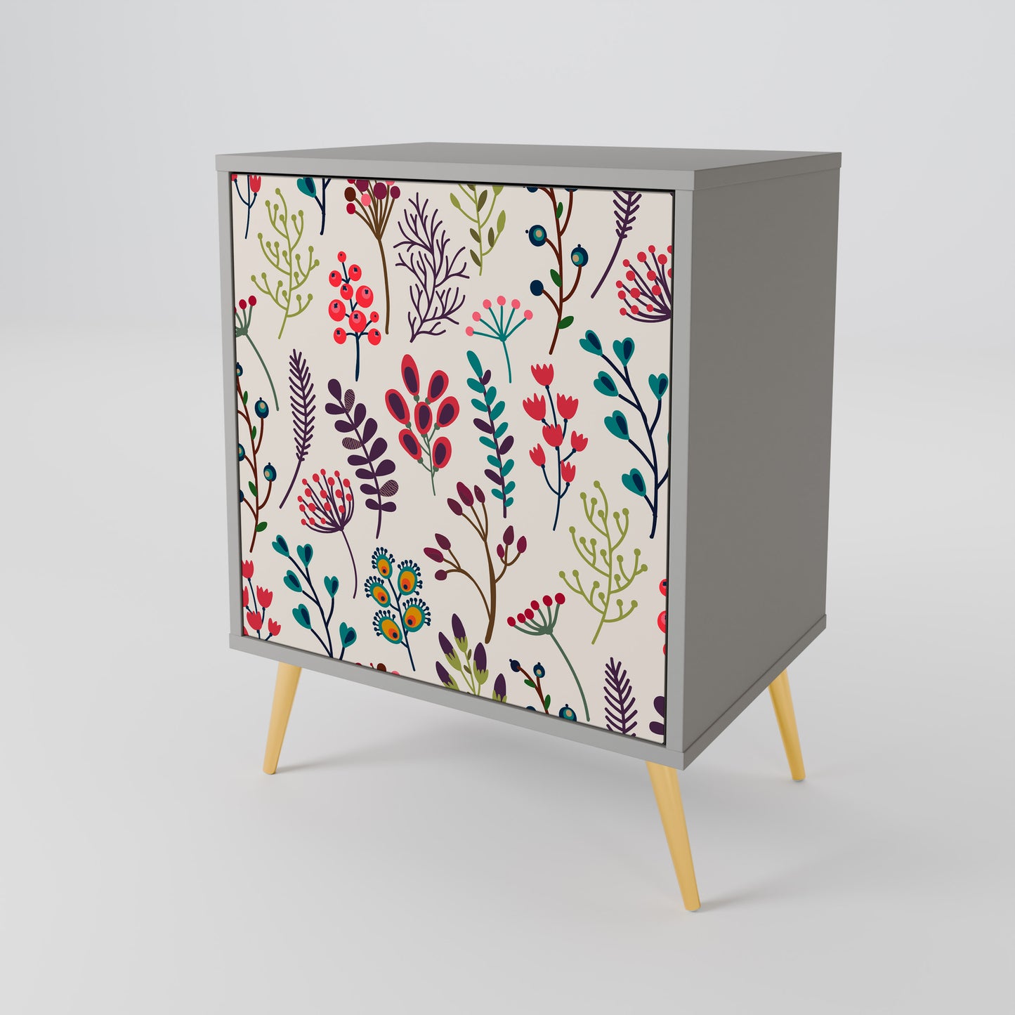 Credenza AUTUMN SUNDRIES a 1 anta con finitura grigia