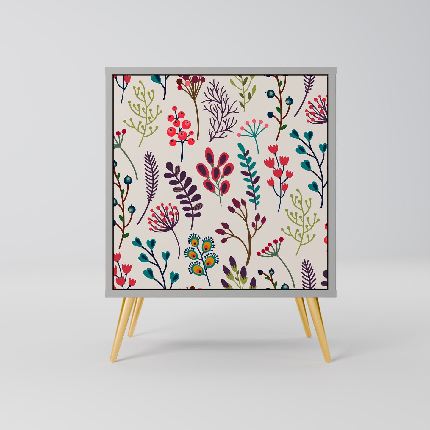 Credenza AUTUMN SUNDRIES a 1 anta con finitura grigia
