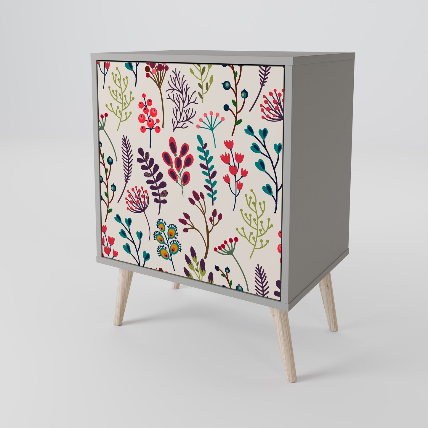 Credenza AUTUMN SUNDRIES a 1 anta con finitura grigia