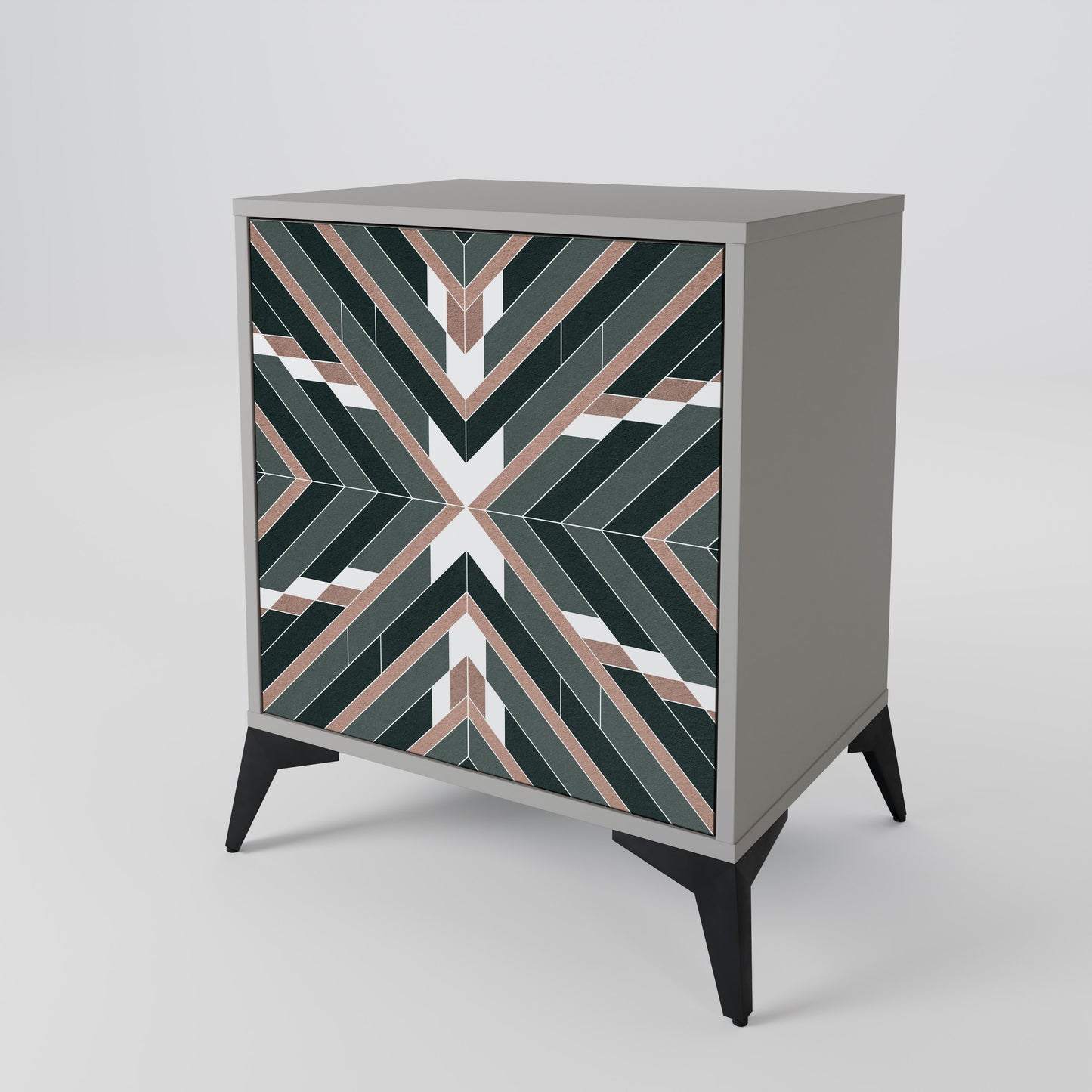 DIMENSION DELIGHTS 1-Door Sideboard in Grey Finish