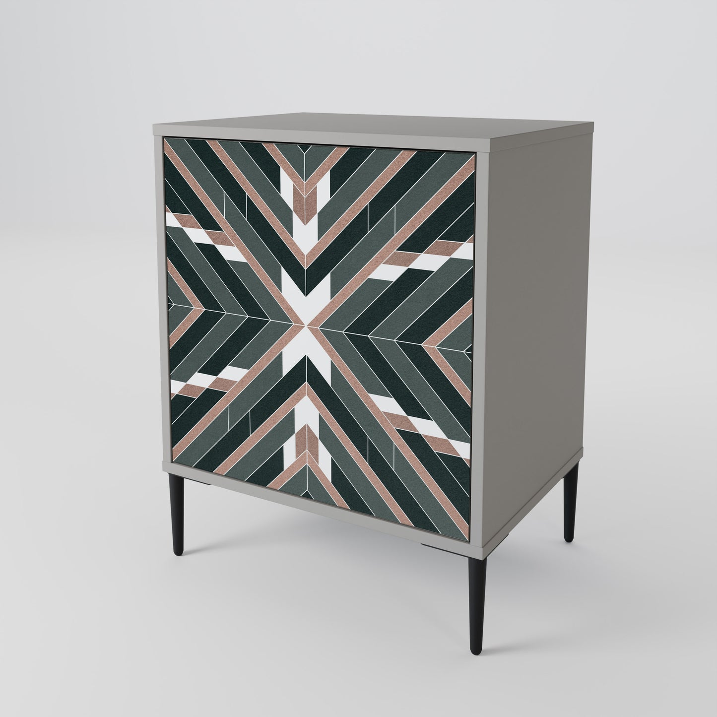 DIMENSION DELIGHTS 1-Door Sideboard in Grey Finish