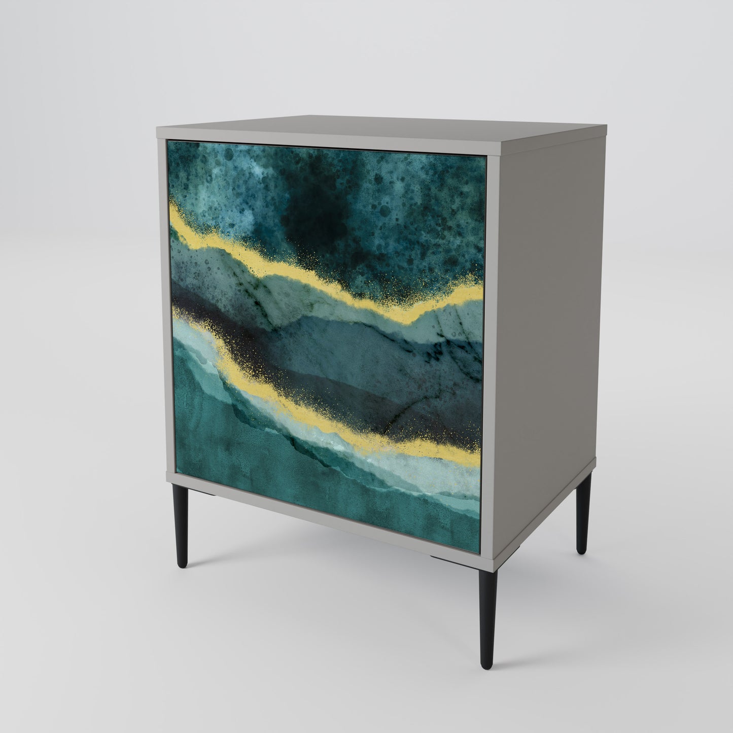 GOLDRUSH ODYSSEY 1-Door Sideboard in Grey Finish