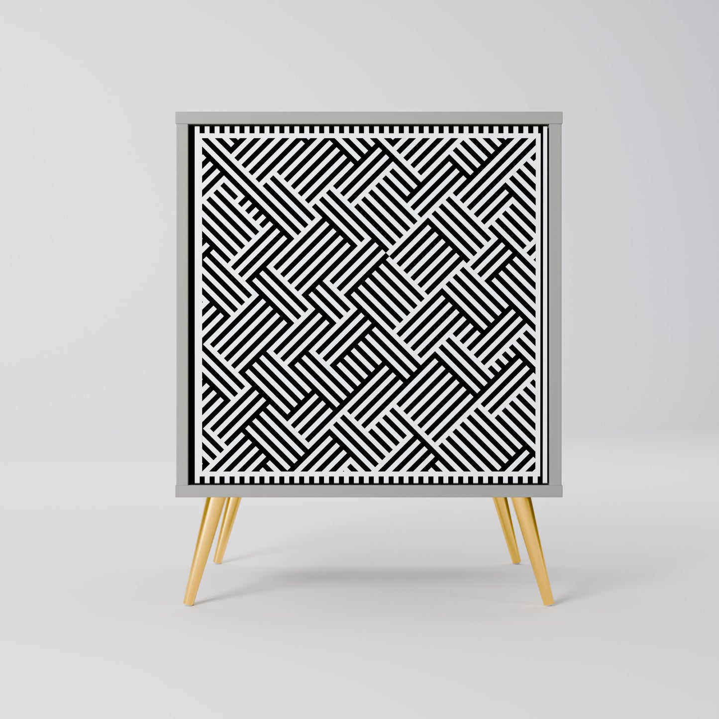 Credenza TEMPORARY SEQUENCE a 1 anta con finitura grigia