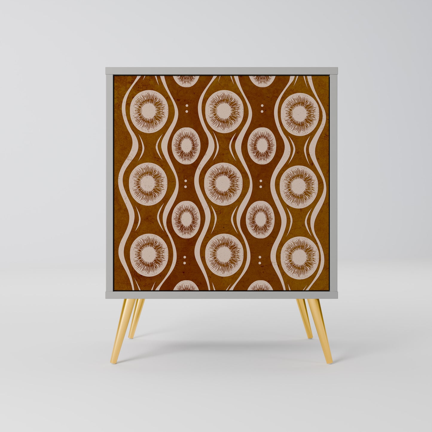 Credenza BROWN EYES a 1 anta con finitura grigia