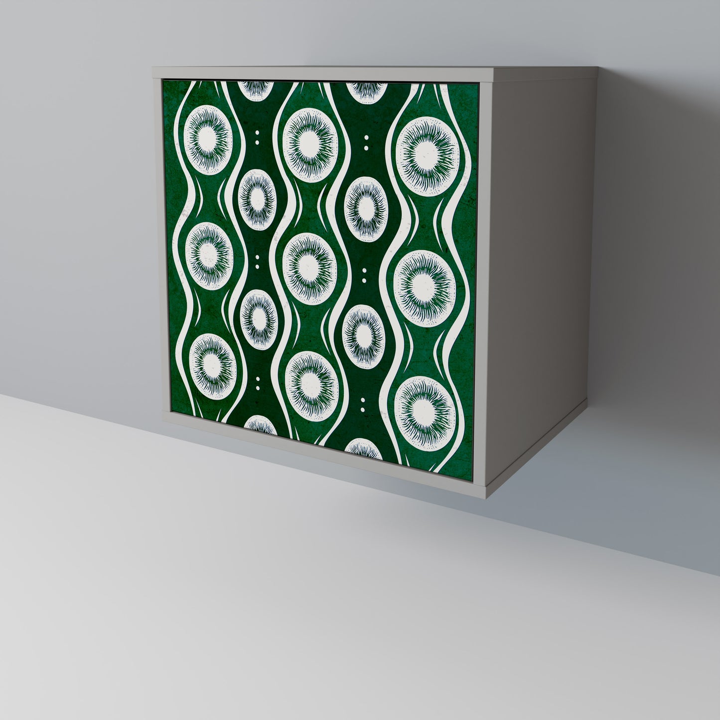 Credenza GREEN EYES a 1 anta con finitura grigia