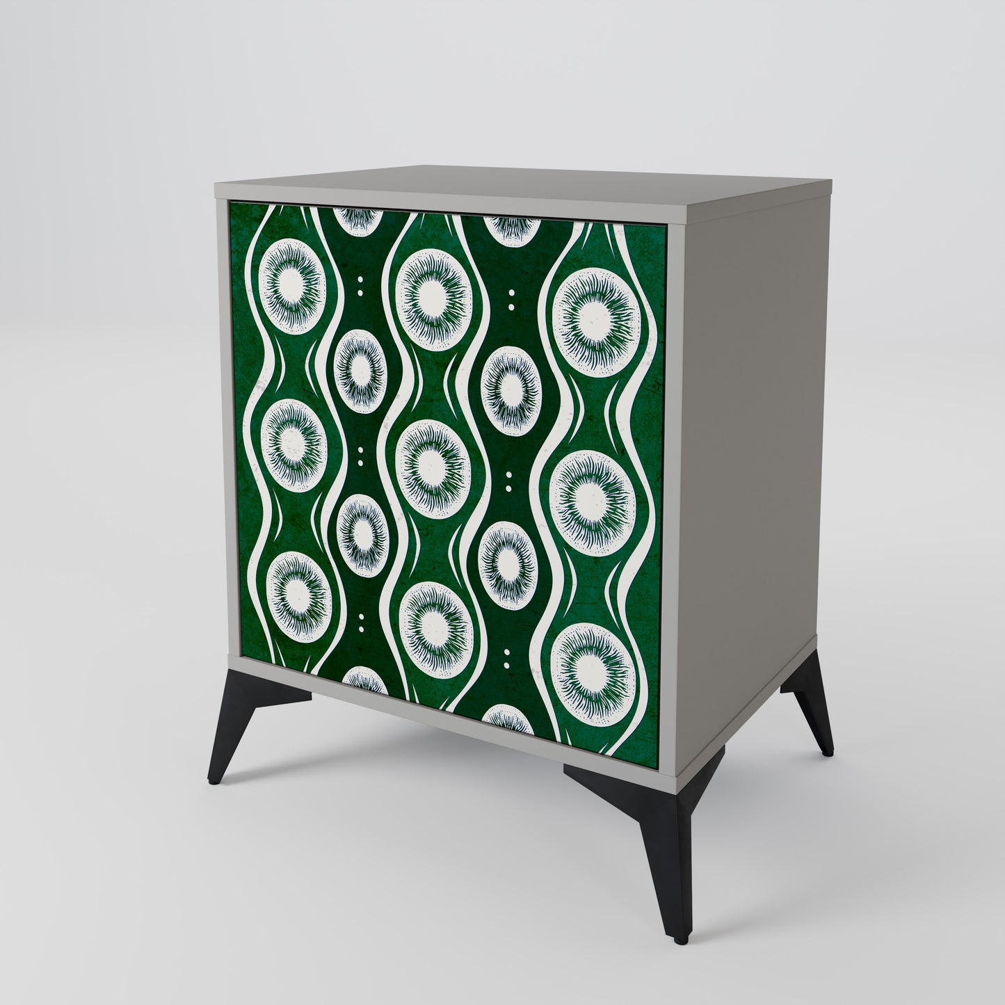 Credenza GREEN EYES a 1 anta con finitura grigia