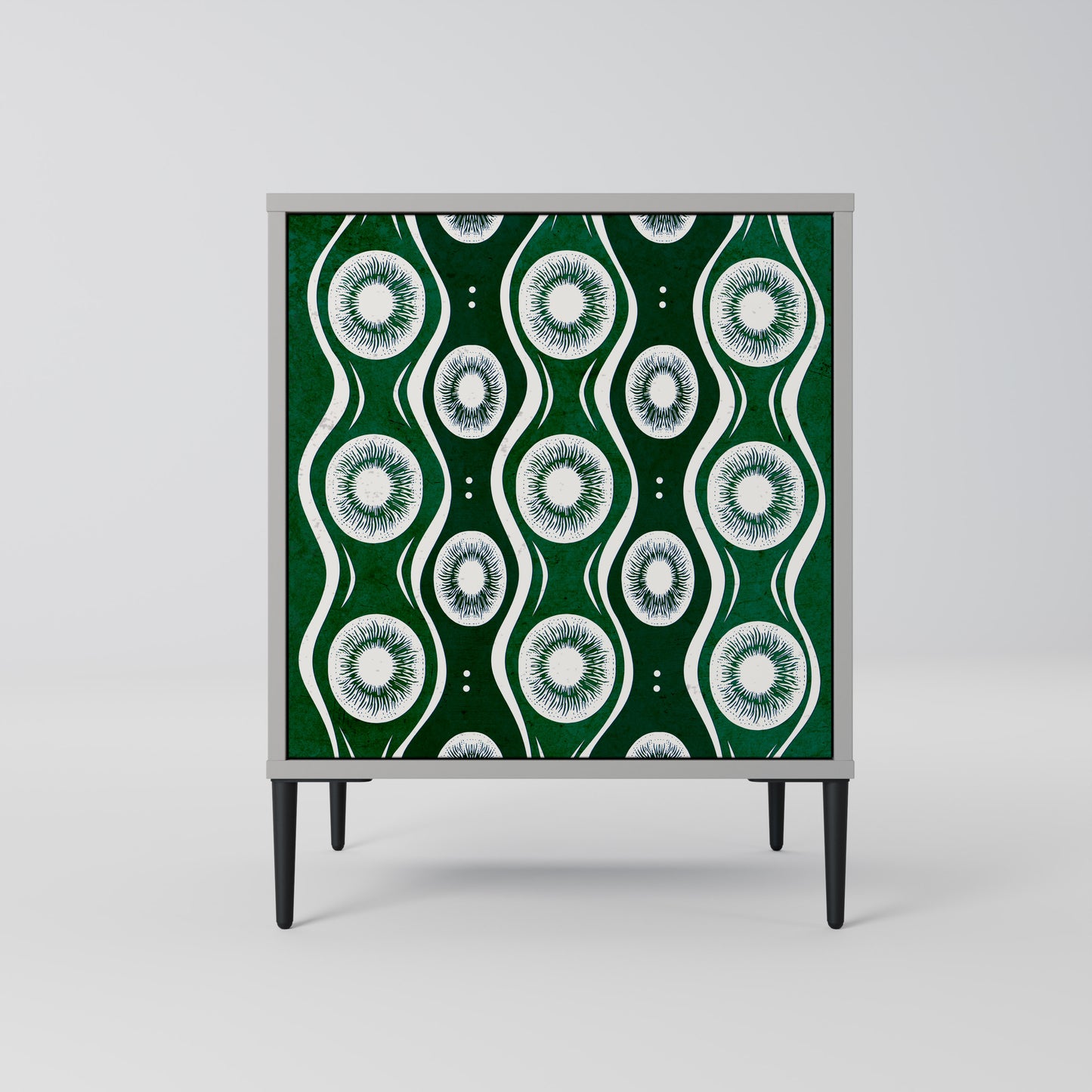 Credenza GREEN EYES a 1 anta con finitura grigia