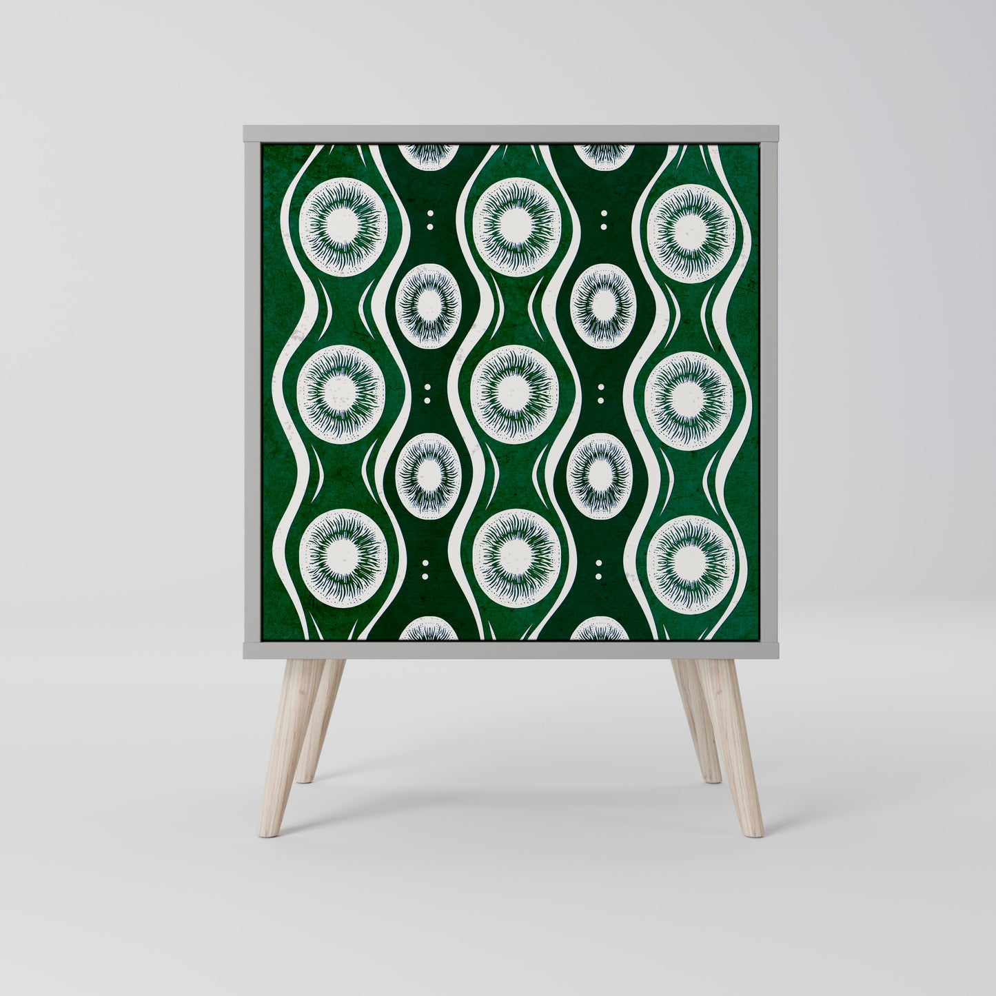 Credenza GREEN EYES a 1 anta con finitura grigia