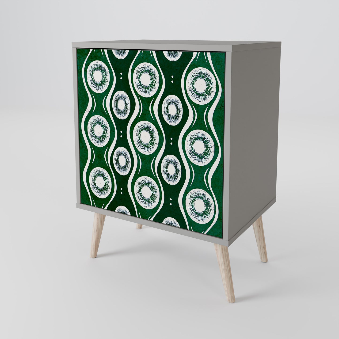 Credenza GREEN EYES a 1 anta con finitura grigia