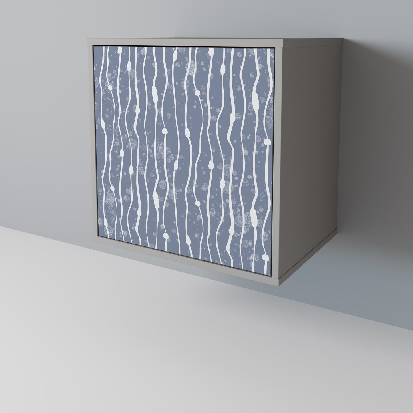 GRAPHITE RAIN 1-Door Sideboard in Grey Finish